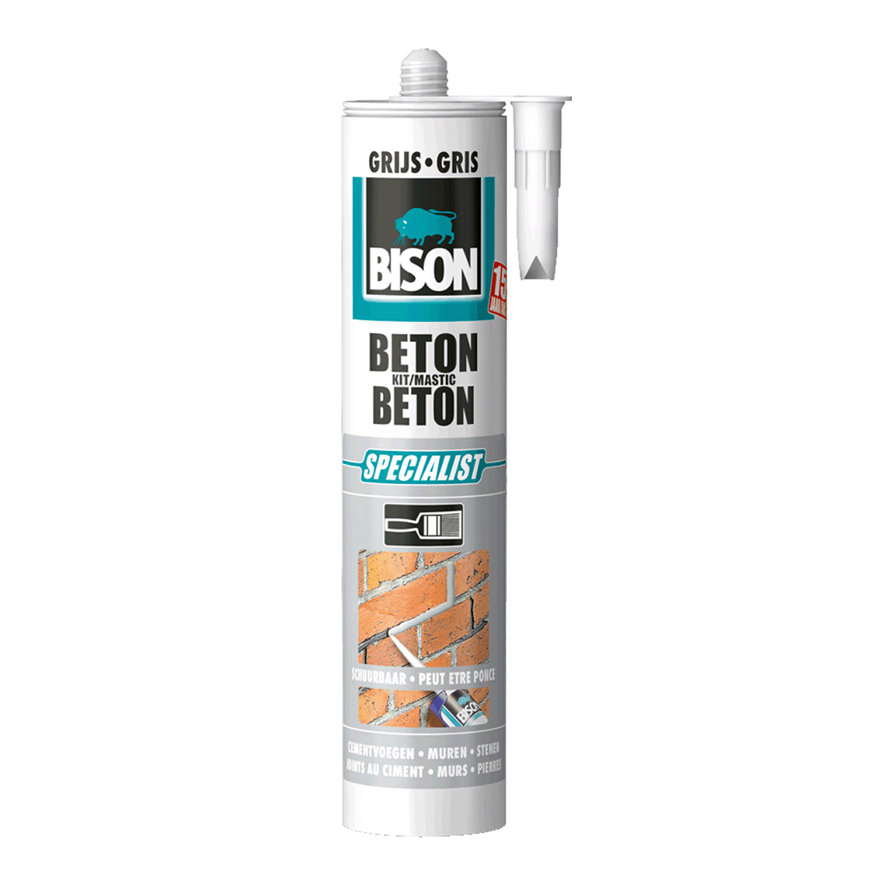 Bison beton kit, gijs, koker à 310 ml 