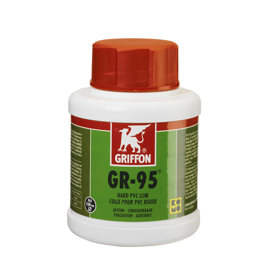 Griffon hard pvc lijm, GR-95, flacon met kwast, 250 ml 