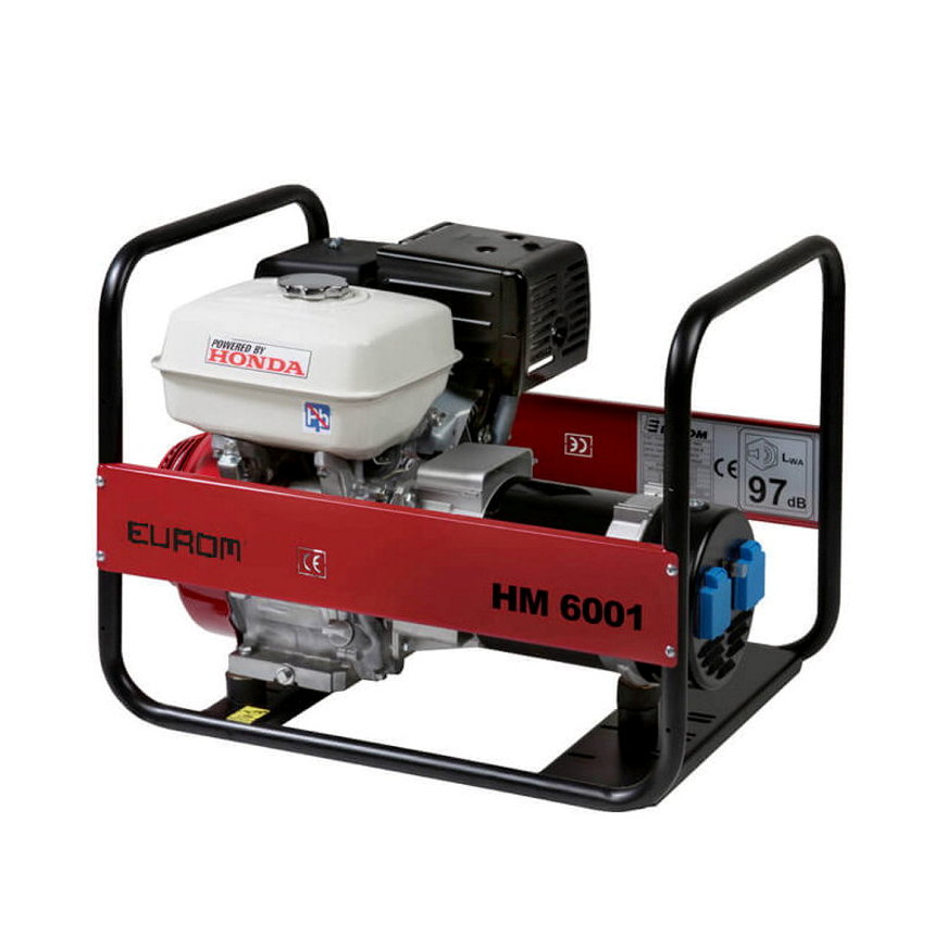 Eurom aggregaat, type HM6001, benzine, 6,3 kW 