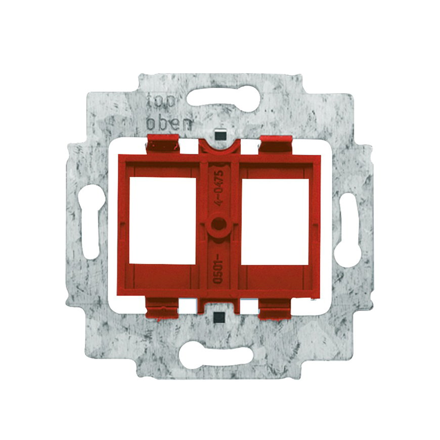 Busch-Jaeger draagring, 2x modulair jack, rood 