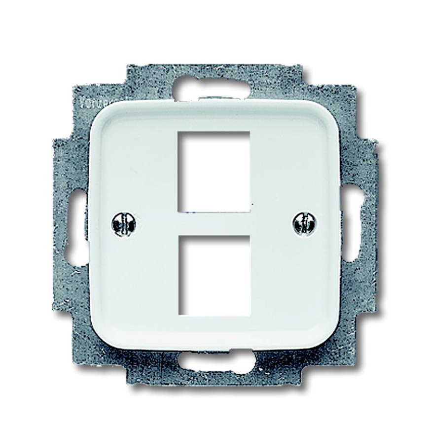ABB Busch-Jaeger centraalplaat, Reflex SI, voor Modular Jack, 2-voudig, alpin wit 