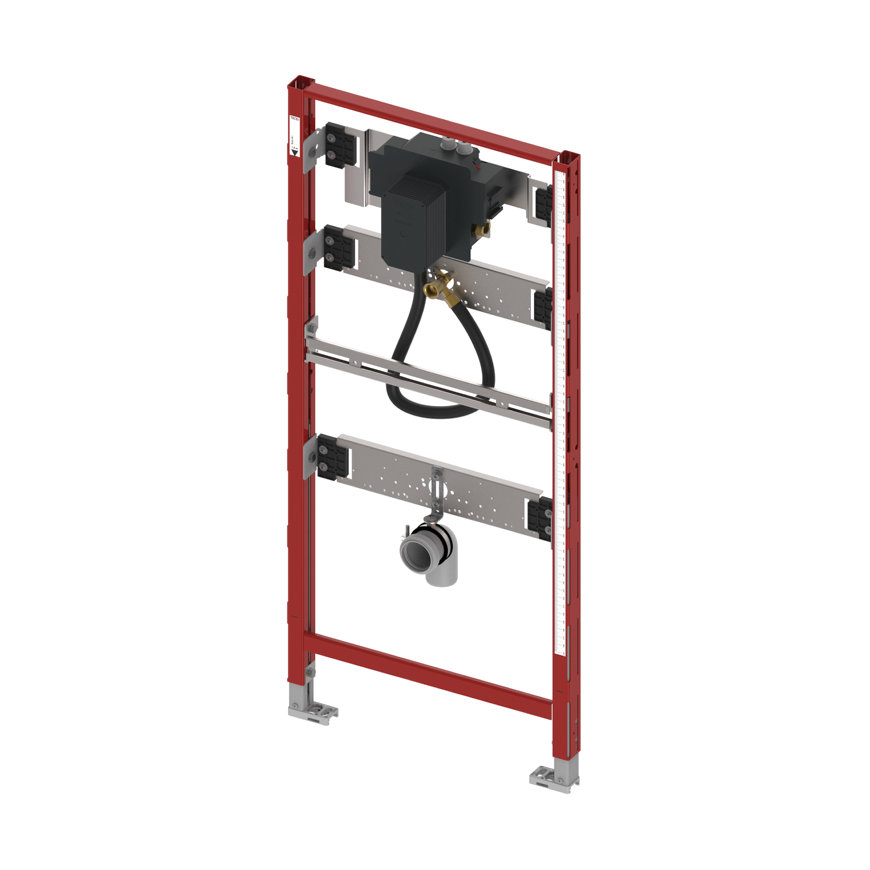 TECEprofil urinoir inbouwframe, met drukspoelerbehuizing U 2, bouwhoogte 1120 mm 