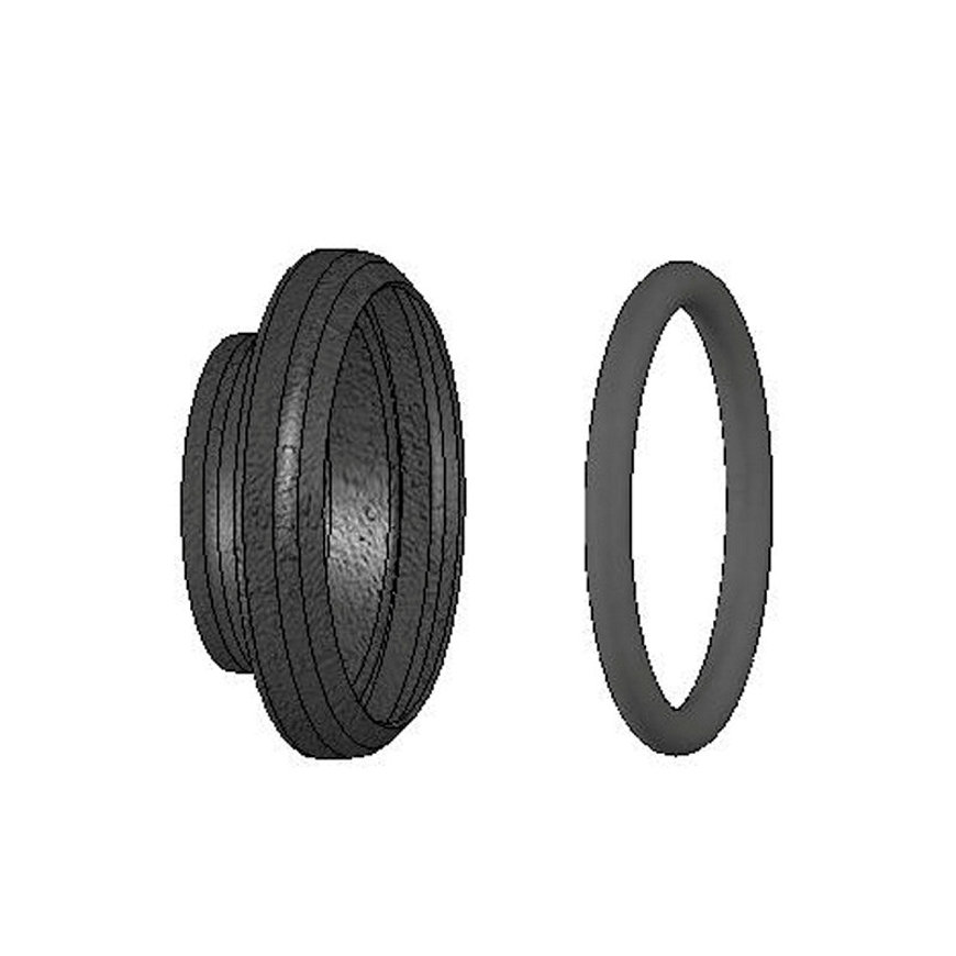 Dallai M-deel laskoppeling, type B, zwart, 108 mm 