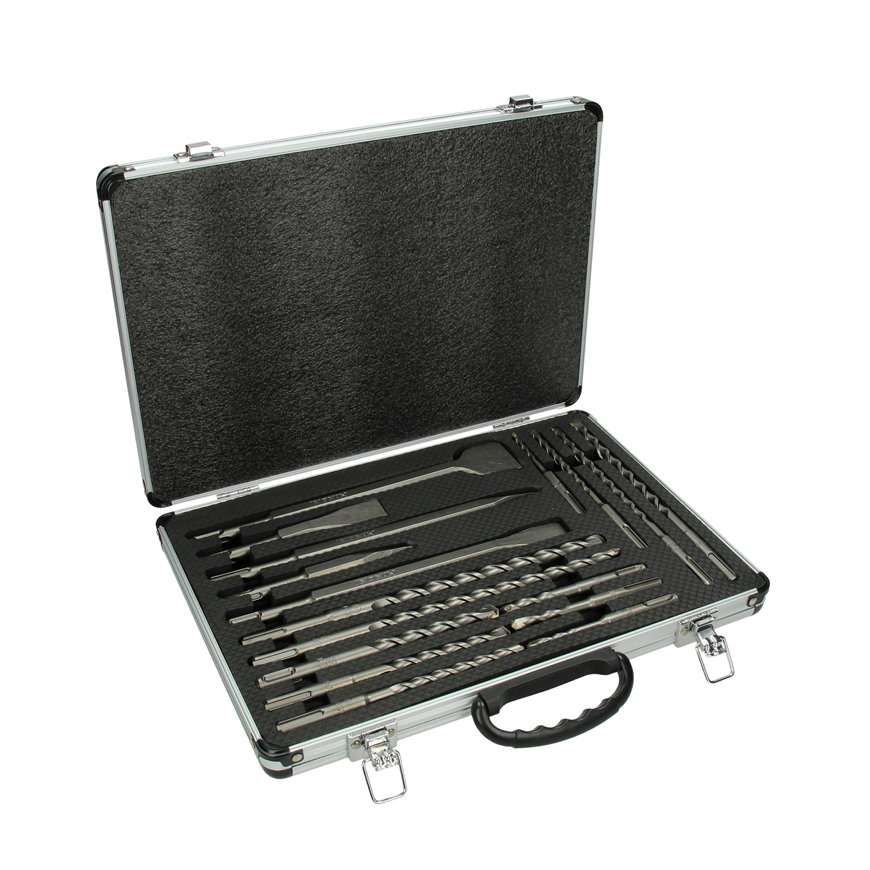 HiKOKI boor- en beitelset, type SDS-plus, 17-delig, aluminium koffer 