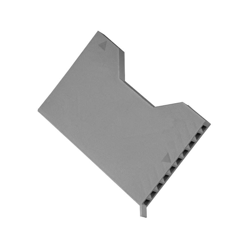 Ubbink stootvoeg ventilatierooster, pp, grijs, 100 x 10 x 65 mm 
