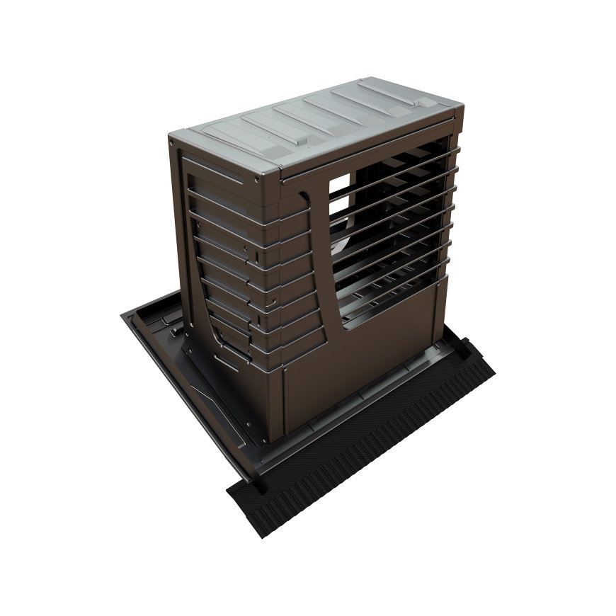Ubbink Decorio behuizing voor lucht - water warmtepomp, excl. montageplaat, grijs/zwart, 30 - 55° 