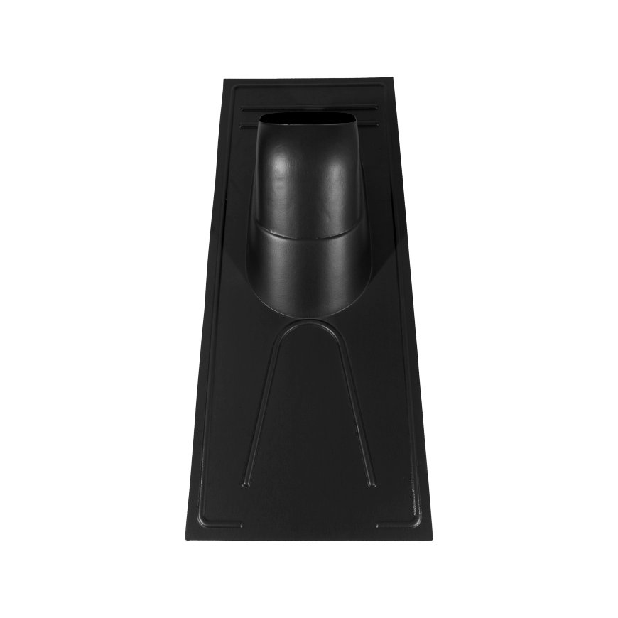 Ubbink dakdoorvoerpan, riet, abs-asa, 131 mm, zwart, dakhelling 25 - 45° 