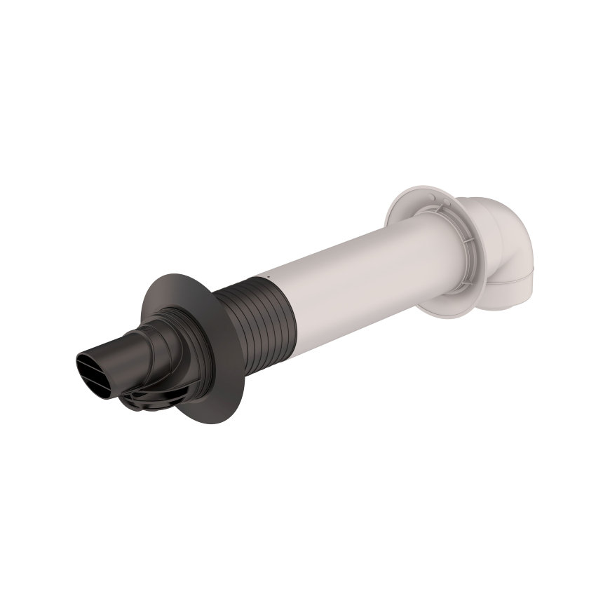 Ubbink muurdoorvoer, Rolux 5H, concentrisch, pp/ks, zwart, 60/100 mm, l = 885 mm 