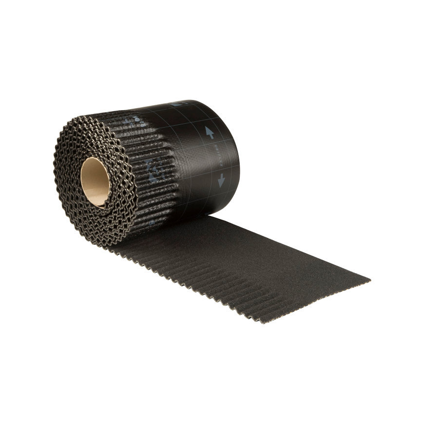 Ubbink Ubiflex loodvervanger, type Ribbel, zwart, b = 300 mm, l = 6 m 