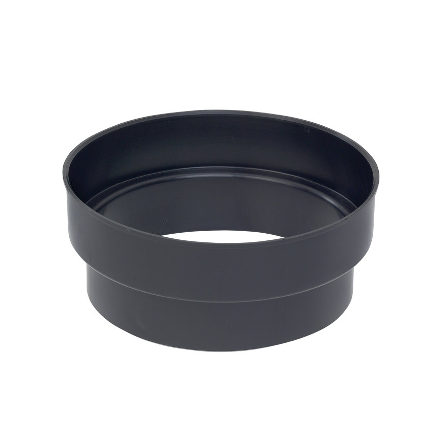Ubbink verloopstuk, voor ventilatie, kunststof, zwart, 125 - 166 mm 