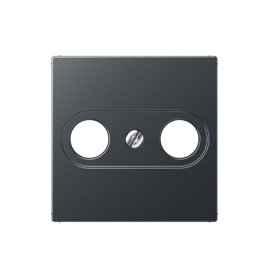 Jung centraalplaat, A range, voor antennecontactdoos, mat antraciet 
