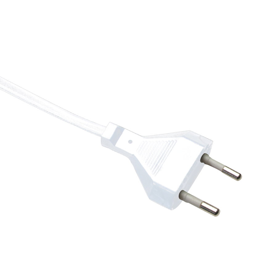 HK aansluitsnoer, stekker ongeaard/adereindhuls, H03VVH2-F, 2G 0,75 mm², wit, 5 m 