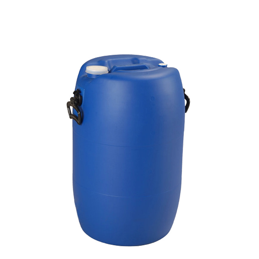 Vat met schroefdop, met handgrepen, blauw, 60 liter 