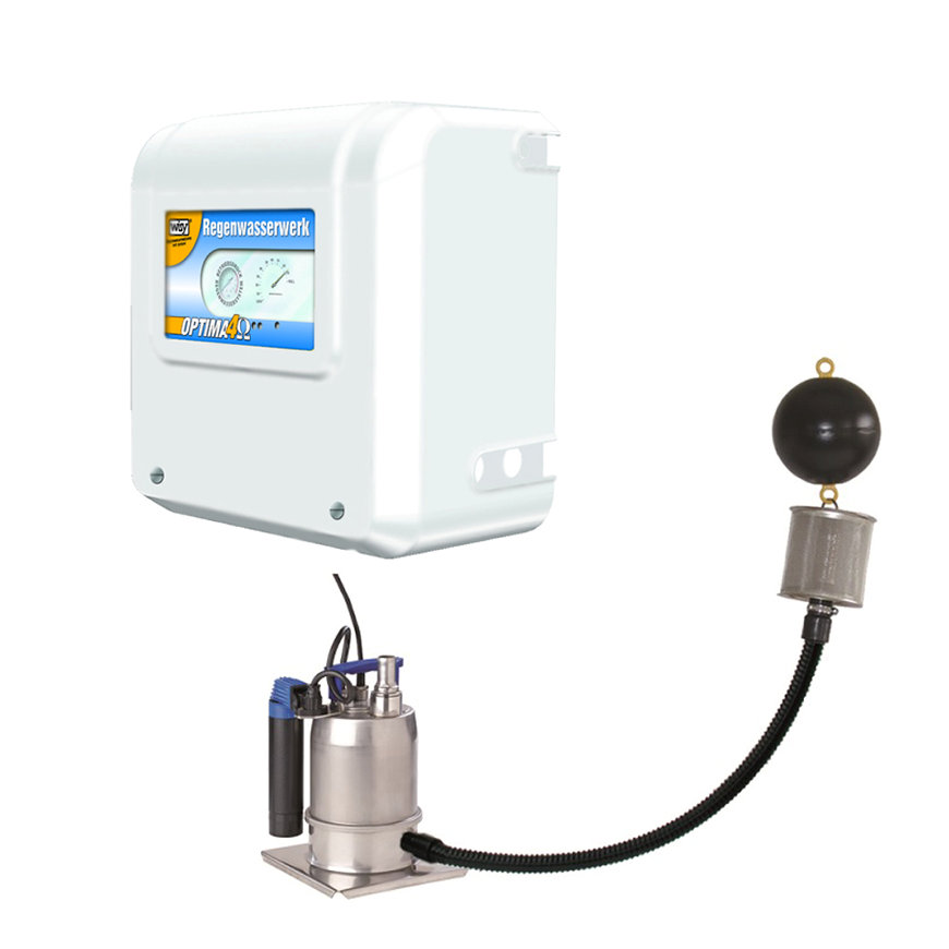 Regenwater opvoer- en vulsysteem, automatisch, voor een- / tweegezinswoning, type Optima, 4 bar 
