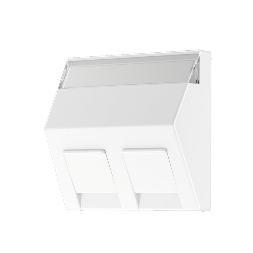 Jung afdekplaat, voor Modular Jack, AS range, 2-voudig, met tekstvenster, alpin wit 