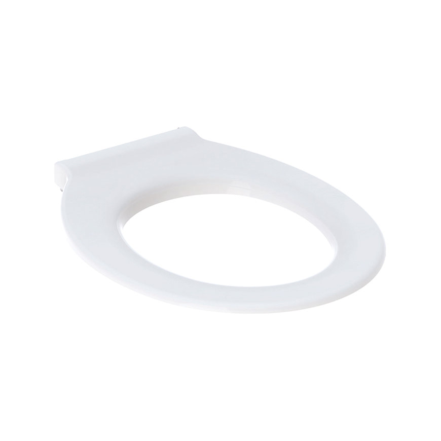 Geberit closetzitting, type 300 Comfort, 36 x 45cm, rvs scharnier, montage boven, MIVA, antibact wit 