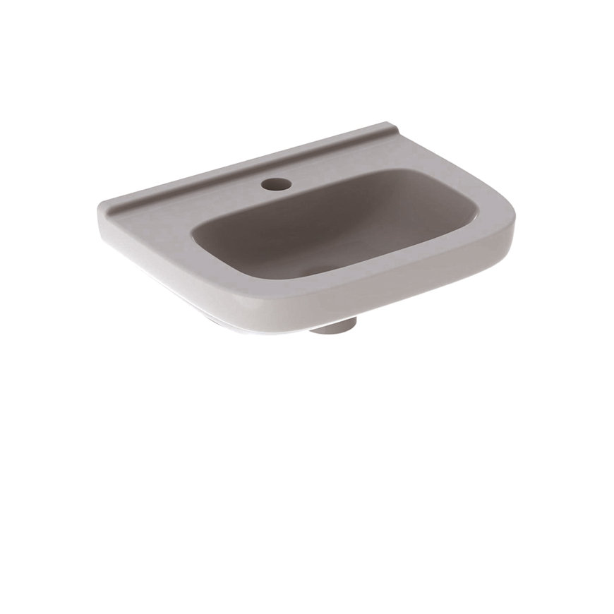 Geberit fontein, type 300 basic, 400 x 250 x 150 mm, rechthoek, kraangat midden, wit 