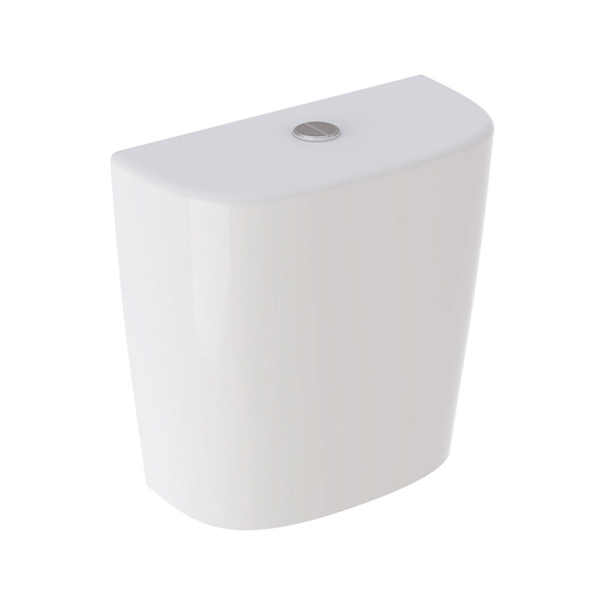 Geberit opbouwspoelreservoir, type 300 basic, drukknop, verhoogd closet, onderinlaat, wit 