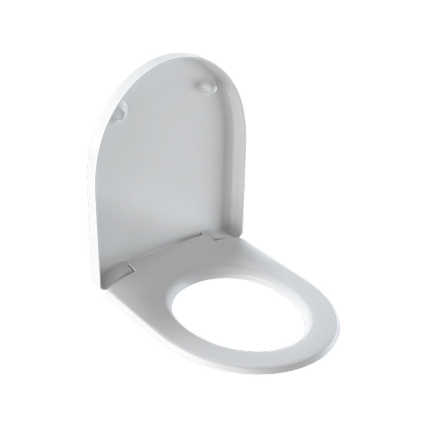 Geberit closetzitting, type 300 Basic, 37 x 45 cm, deksel, chr schar, montage boven, softclose, wit 