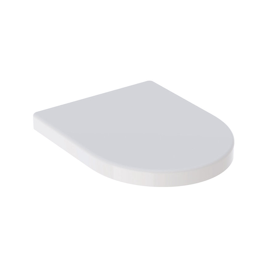 Geberit closetzitting, type 300 Basic, 35,5 x 45,5 cm, deksel, chr schar, mont boven, softclose, wit 