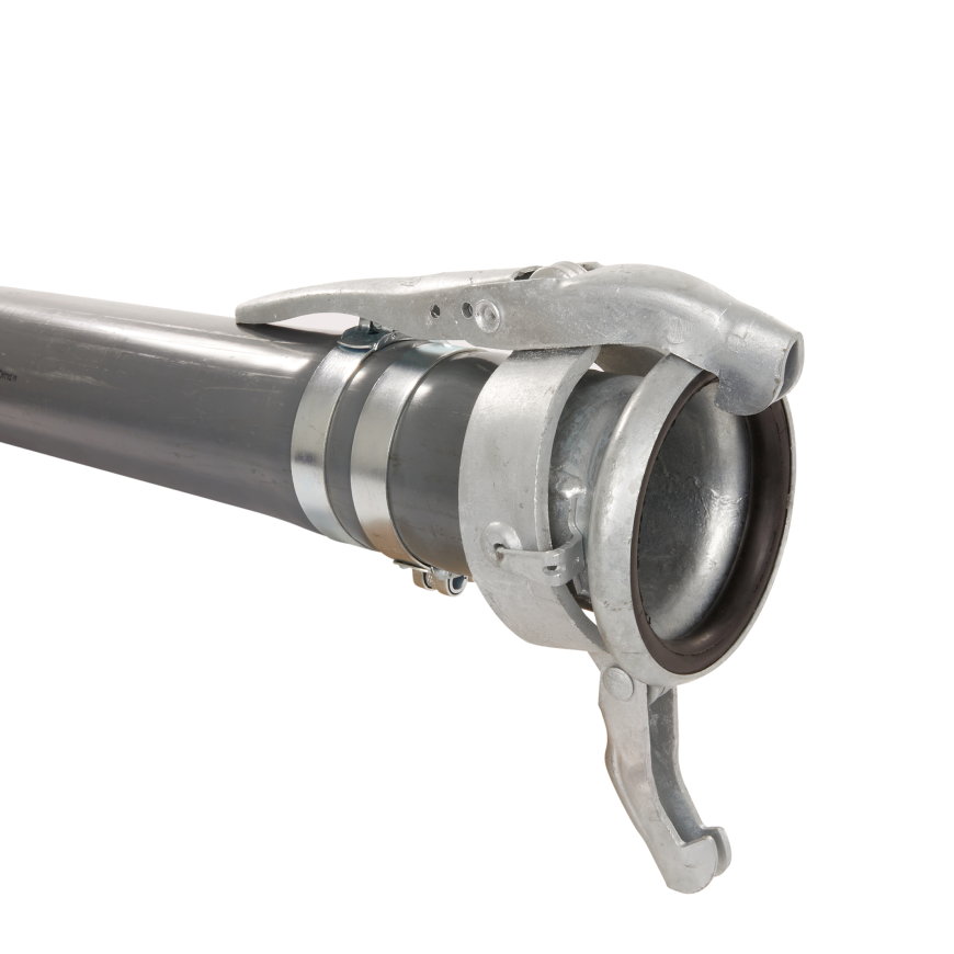 Dallai Cardan hydrant, M-deel x pvc-buis, 12,5 bar, l = 1 m, 108 x 110 mm, incl. 2 slangklemmen 