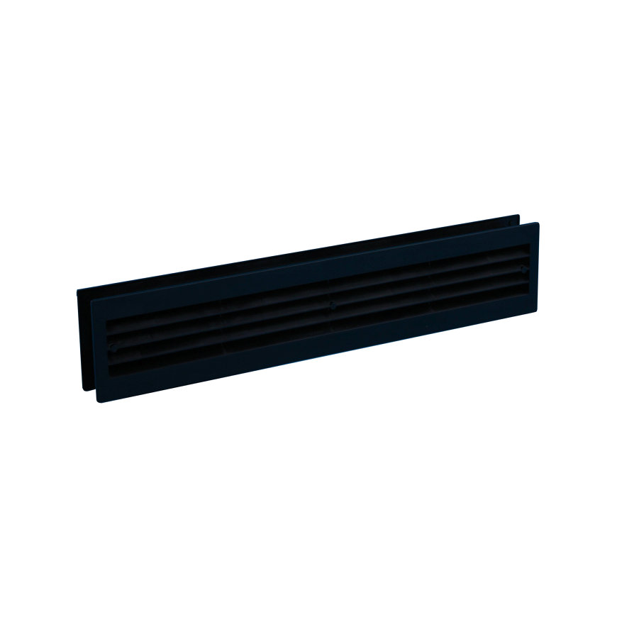 Nedco deurrooster, ps, 455 x 90 mm, zwart 