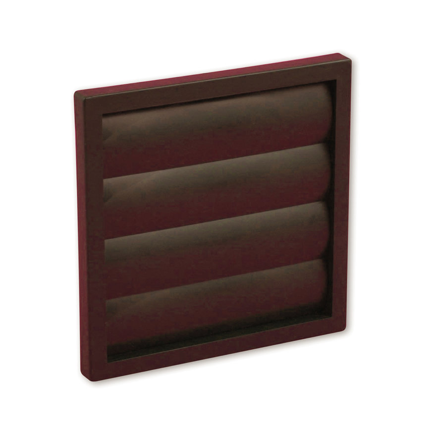 Nedco ventilatierooster, vlak model, beweegbare lamellen, 150 mm, bruin 
