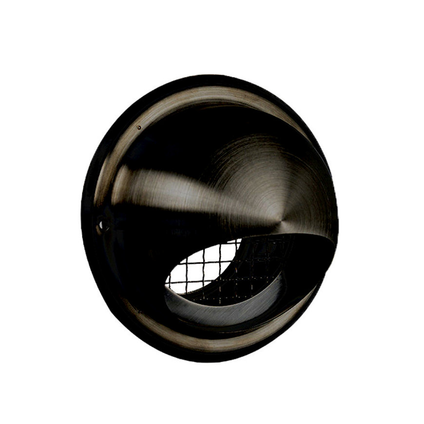 Nedco bolrooster met grofmazig gaas, rvs 304, rond, 150 mm, zwart 