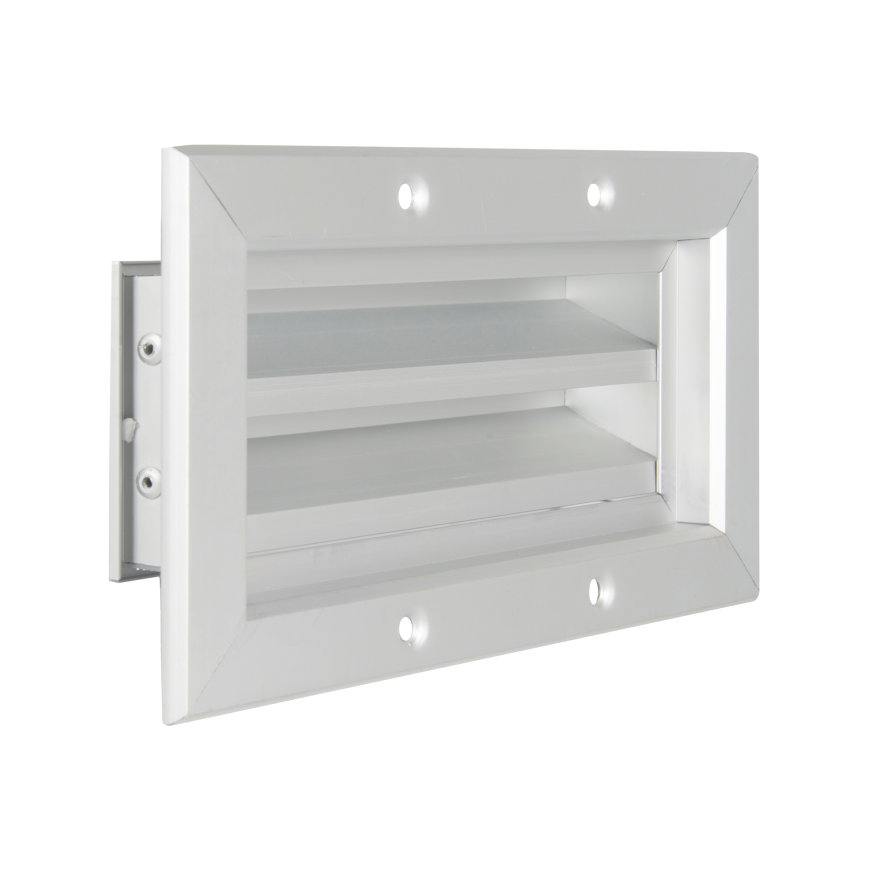Nedco ventilatierooster, aluminium, vaste lamellen, 170 x 70 mm, geanodiseerd 
