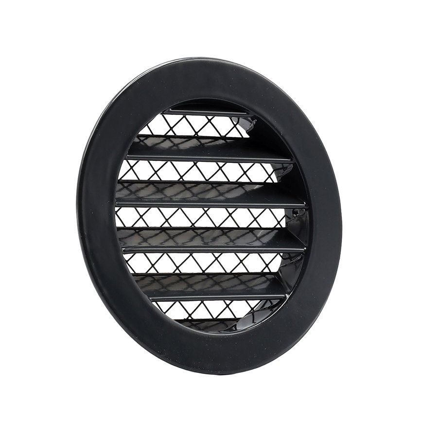 Nedco ventilatierooster, aluminium, vaste lamellen, 100 mm, antraciet 