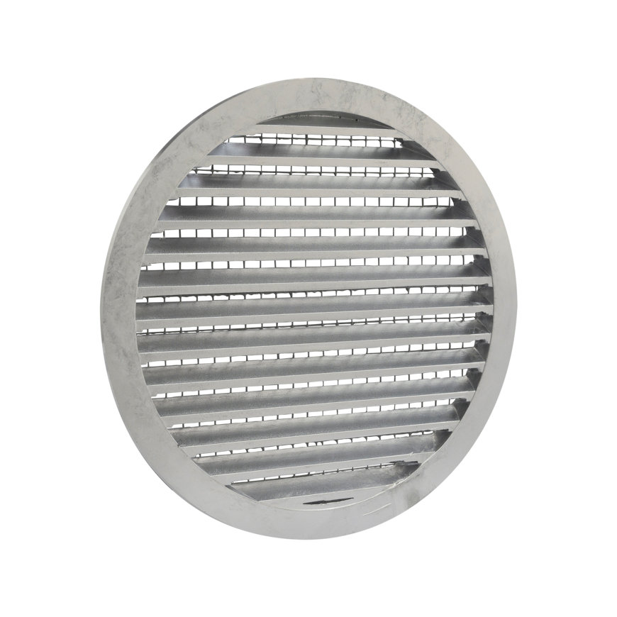 Nedco ventilatierooster, aluminium, vaste lamellen, 315 mm, blank 