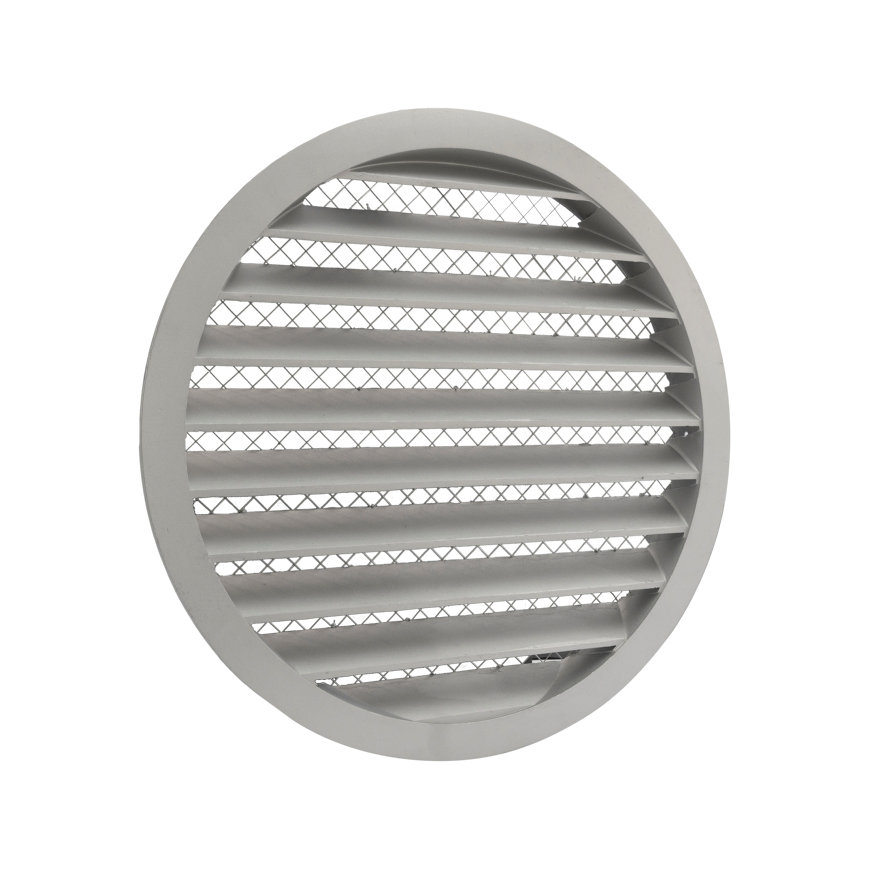Nedco ventilatierooster, aluminium, vaste lamellen, 400 mm, blank
