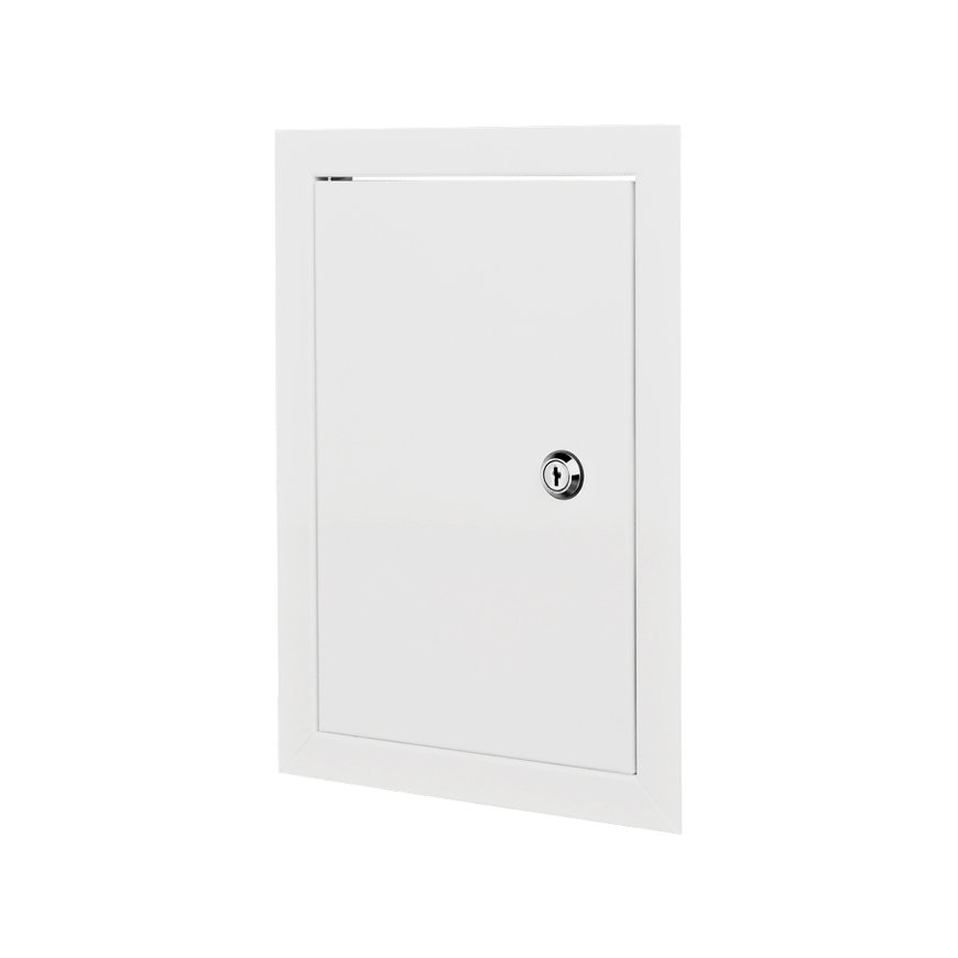 Nedco inspectieluik met slot, staal, 600 x 600 mm, wit 