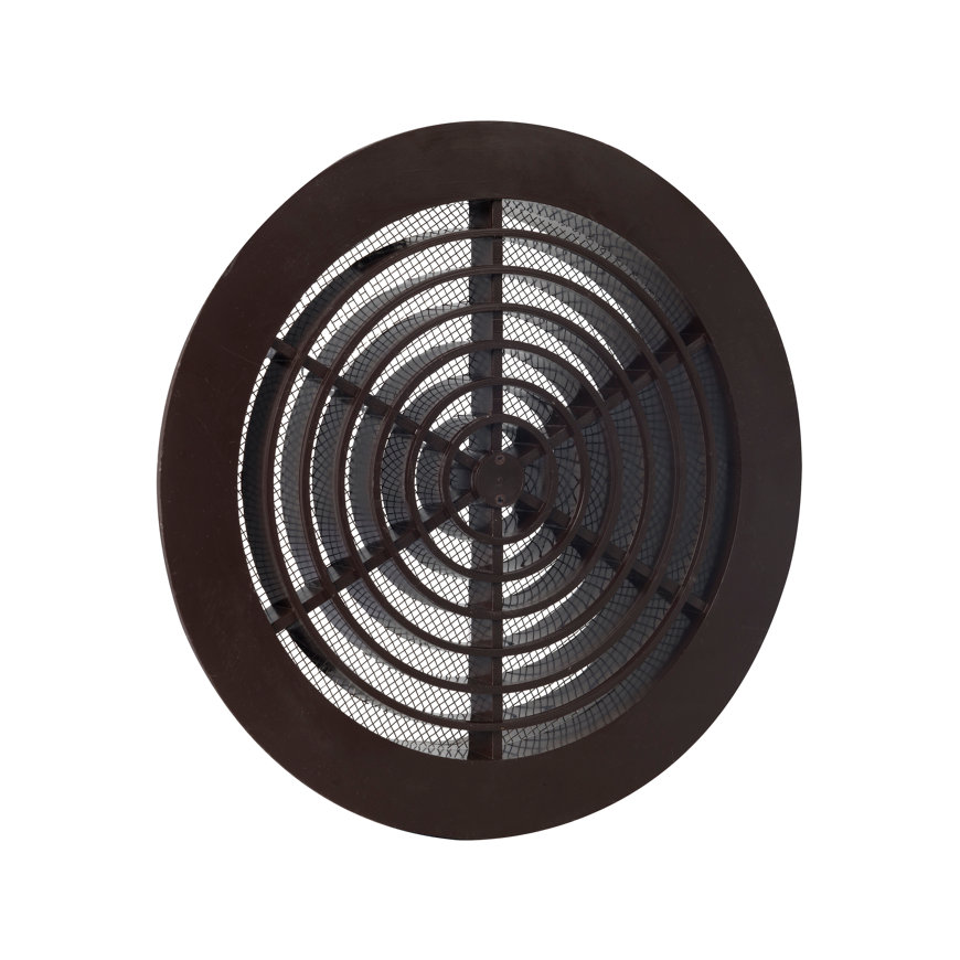 Nedco ventilatierozet met klemmen, pp, &Oslash; 160 mm, bruin 