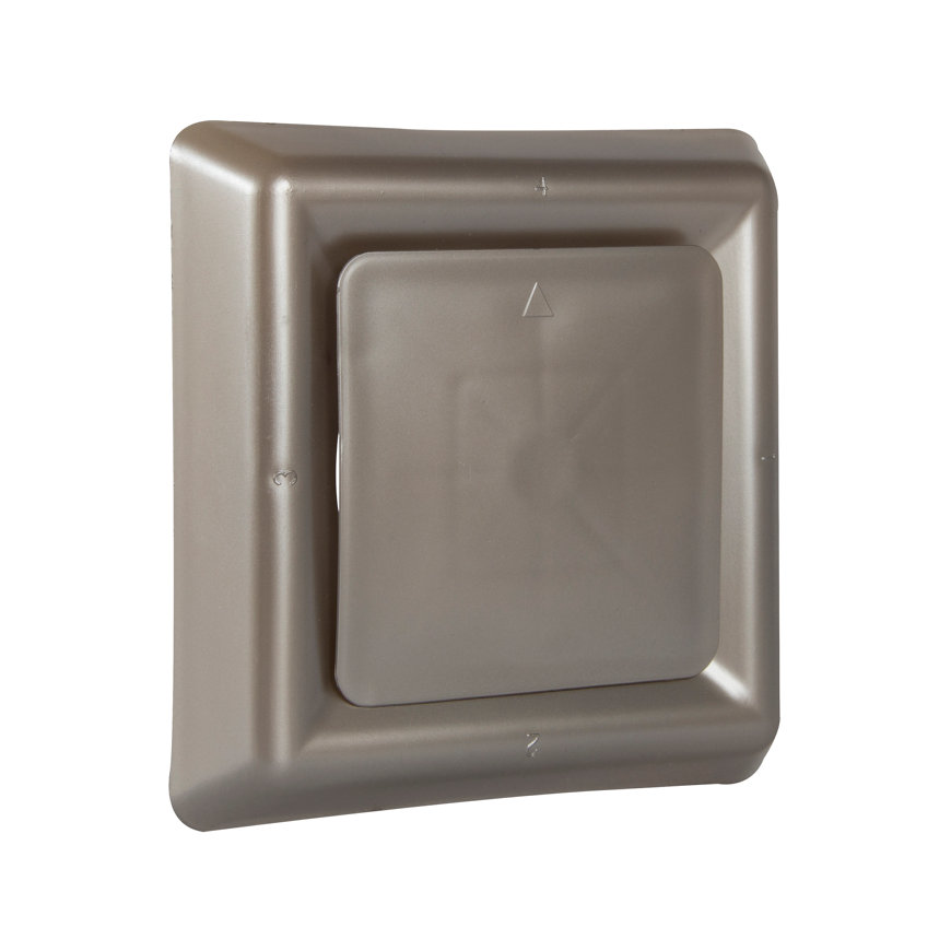Nedco afzuigventiel, vierkant, pp, 100 mm, rvs 