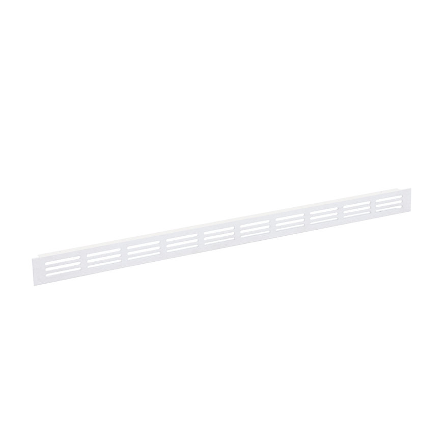 Nedco plintrooster, aluminium, 500 x 30 mm, wit 