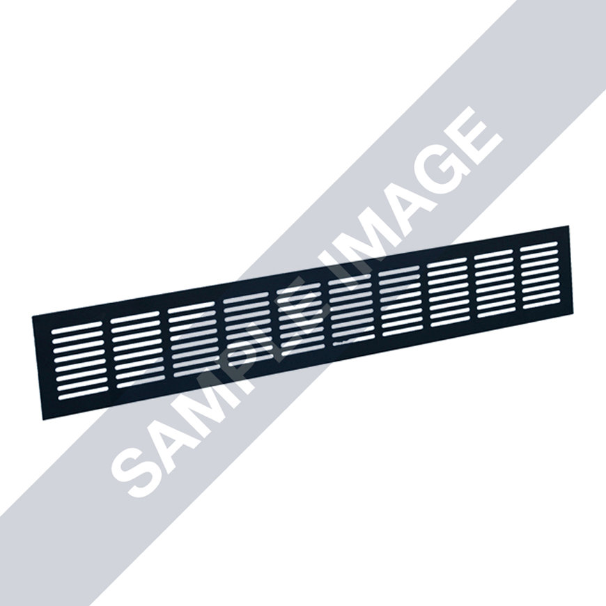 Nedco plintrooster, aluminium, 500 x 60 mm, zwart 