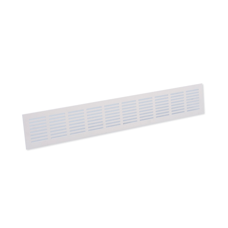 Nedco plintrooster, aluminium, 500 x 80 mm, wit 