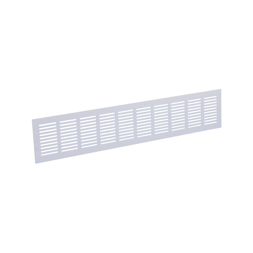 Nedco plintrooster, aluminium, 500 x 100 mm, wit 