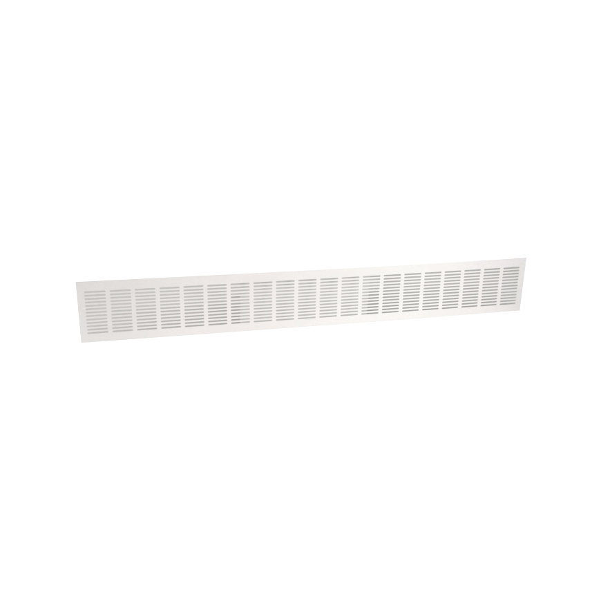 Nedco plintrooster, aluminium, 1000 x 130 mm, wit 