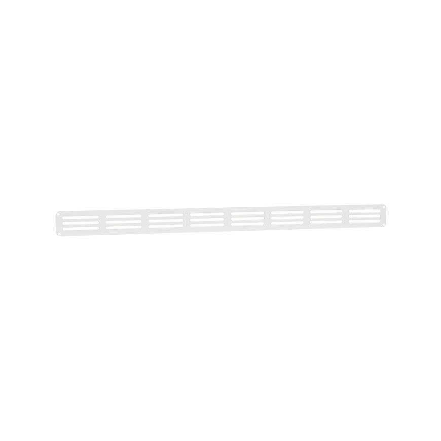 Nedco plintrooster, vlak, aluminium, 400 x 30 mm, wit 