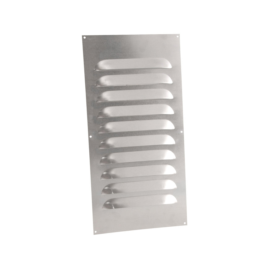 Nedco schoepenrooster, aluminium, grote schoepen, vlak, 250 x 450 mm, aluminium 