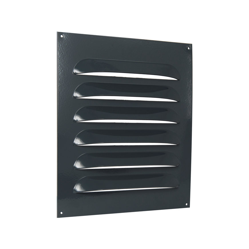 Nedco schoepenrooster, type Heavy Bold, aluminium, grote schoepen, vlak, opbouw, 250 x 300 mm 