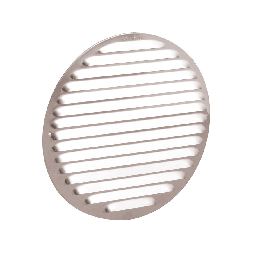 Nedco schoepenrooster, aluminium, kleine schoepen, met bevestigingsklem, 175 mm, aluminium 