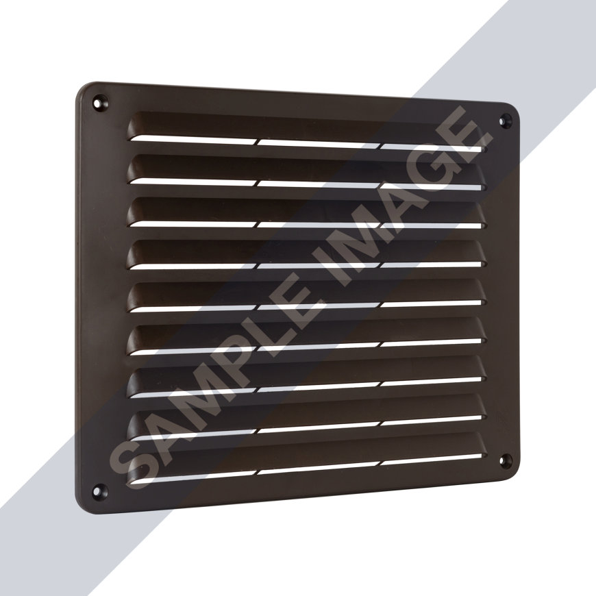 Nedco schoepenrooster, pp, 250 x 200 mm, met gaas, bruin 