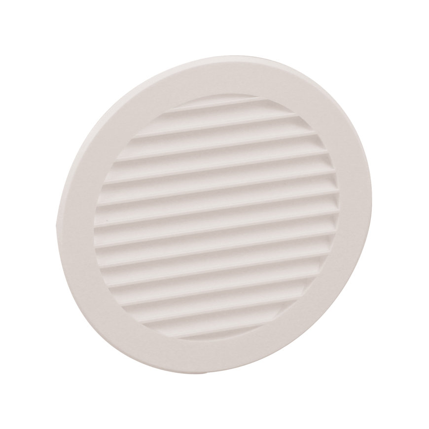 Nedco schoepenrooster, ps, 125 mm, wit 