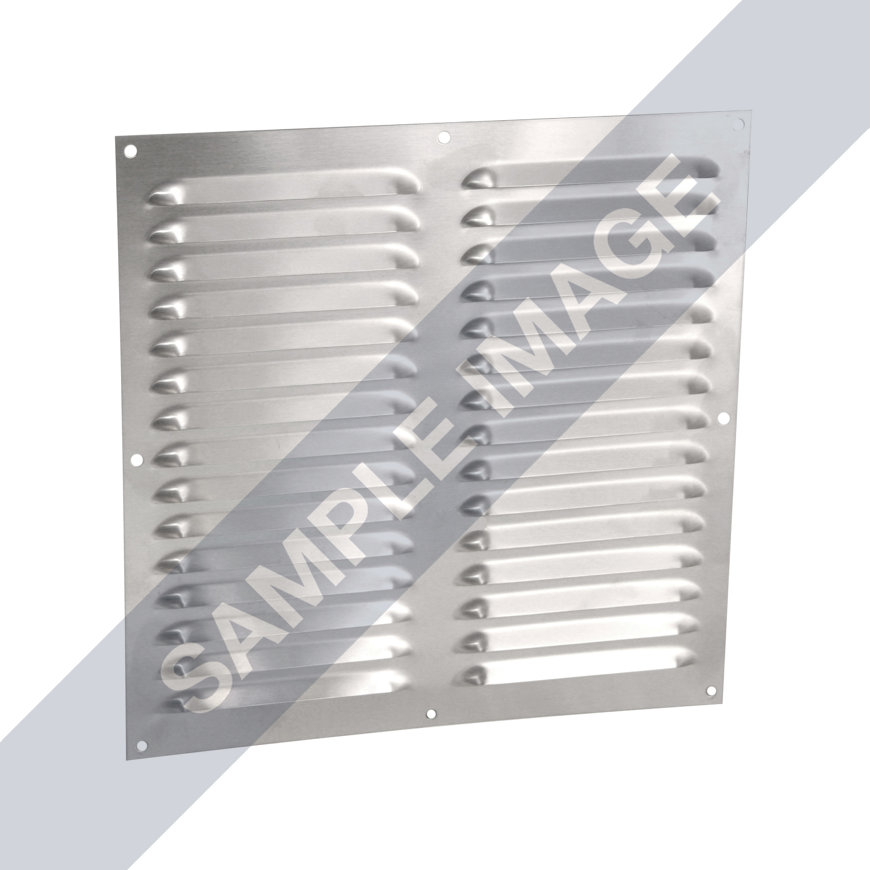 Nedco schoepenrooster, rvs, kleine schoepen, met bevestigingsklem, 230 x 230 mm