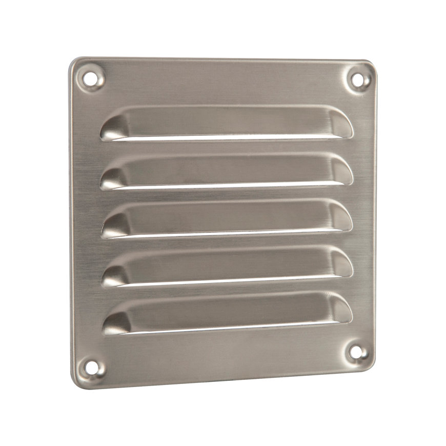Nedco schoepenrooster, rvs, kleine schoepen, 120 x 120 mm 