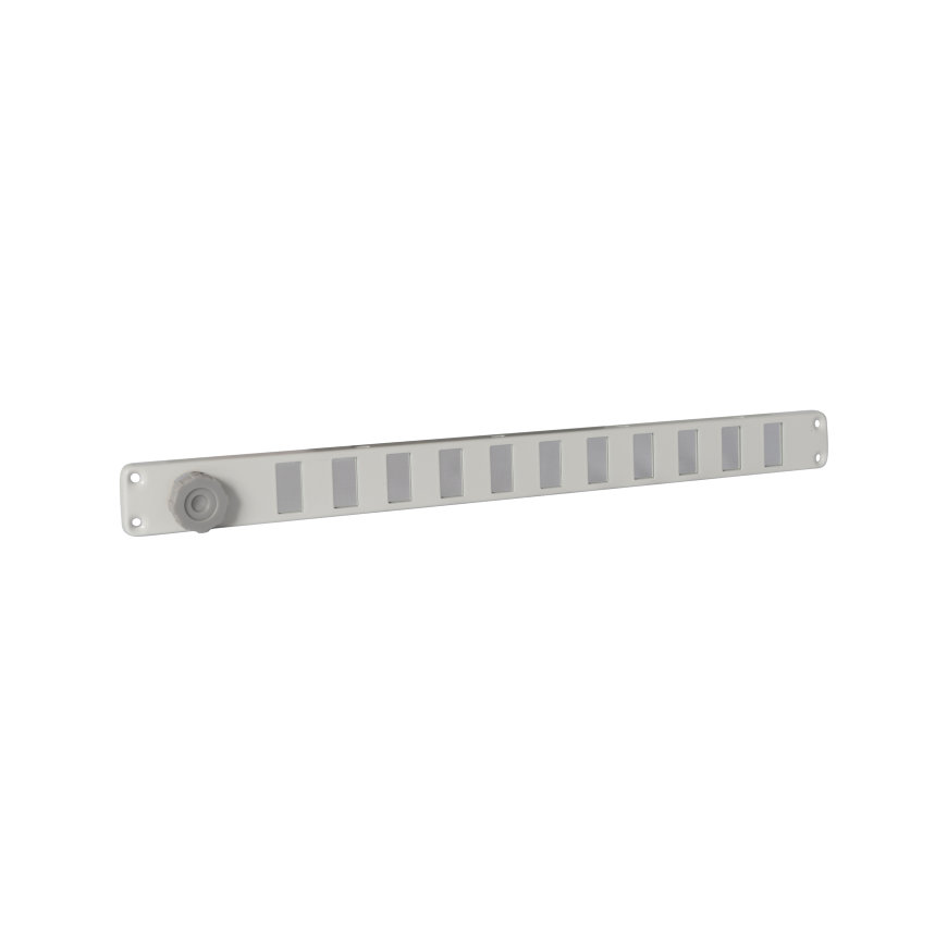 Nedco schuifrooster met schuifknop en gaas, aluminium, 370 x 30 mm, wit 