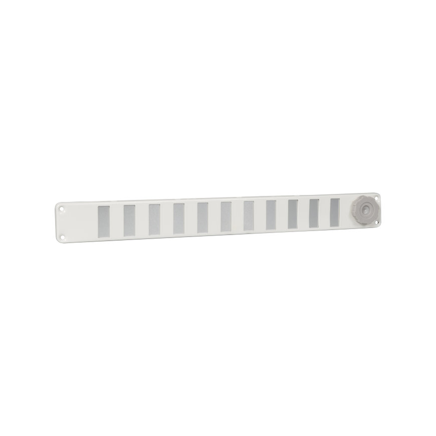 Nedco schuifrooster met draaidop en gaas, aluminium, 370 x 40 mm, wit 